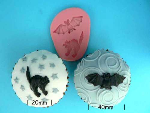 Bat and Cat Silicone Mould - Click Image to Close